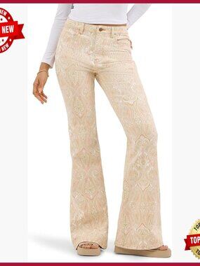 High-Waisted Flare Jeans with Stretch, Sizes 0-18, Flattering Fit